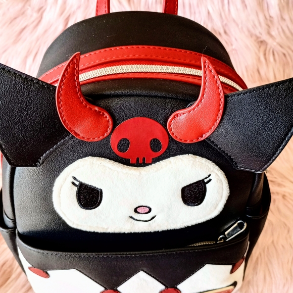 RARE!! Loungefly Kuromi Devil Mini Backpack 2022 HT Expo Exclusive main image 13